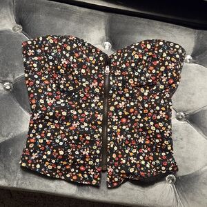 American Rag Black Smocked Top